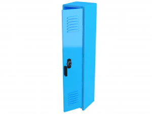 locker cyan 3D Model