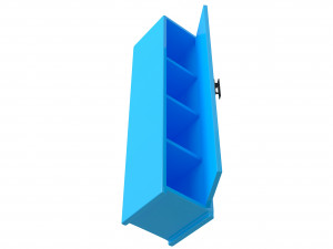 locker cyan 3D 모델