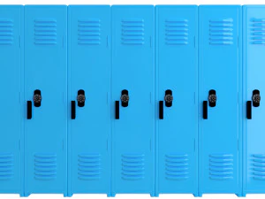 locker cyan 3D Model