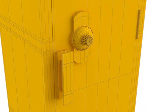 locker cyan 3D Model
