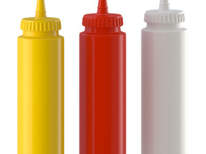 condiment bottles 3D Model
