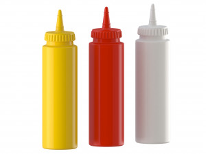 condiment bottles Model 3D