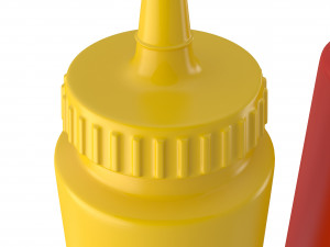 condiment bottles Model 3D