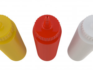 condiment bottles Model 3D