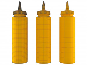 condiment bottles Model 3D