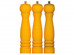 wood pepper mills 3D-Modell