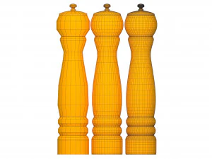 wood pepper mills 3D Model