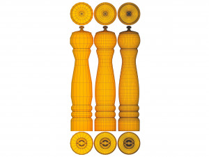 wood pepper mills 3D-Modell