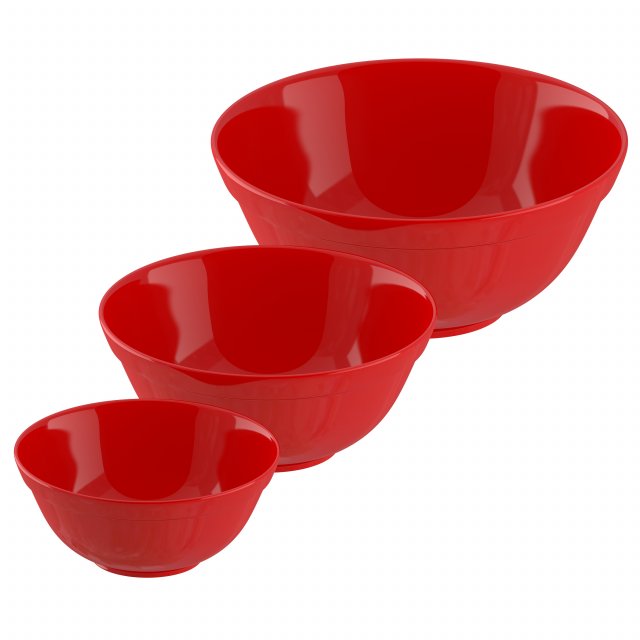red bowls 3D Model .c4d .max .obj .3ds .fbx .stl .blend 