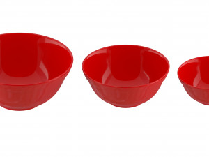 red bowls 3D Model