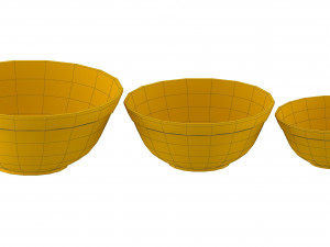 red bowls 3D Model