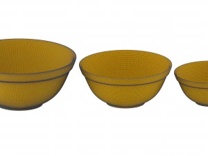rote Schalen 3D Modell