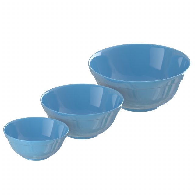 blue bowls 3D Модель .c4d .max .obj .3ds .fbx .stl .blend 