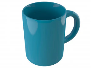 coffee mug dark blue 3D Model