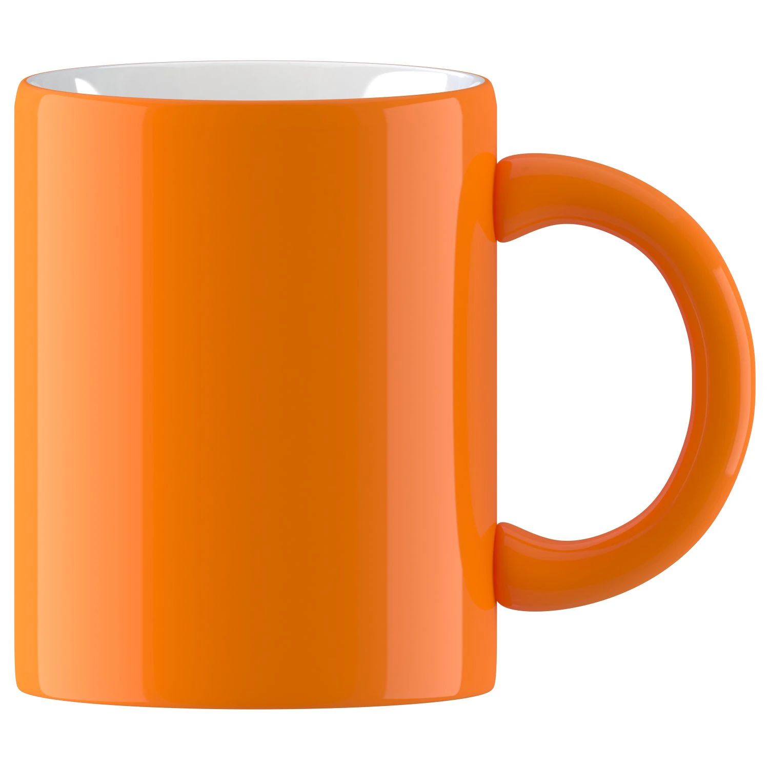 coffee mug orange 3D Model .c4d .max .obj .3ds .fbx .stl .blend 