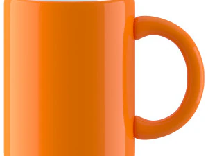 咖啡杯 橙色 3D 模型