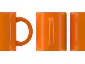coffee mug orange 3D Model