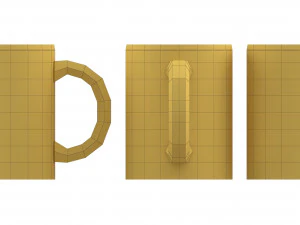 coffee mug orange 3D Model
