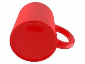 coffee mug red 3D 模型