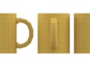 coffee mug red 3D 模型