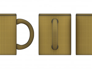 coffee mug red 3D 模型