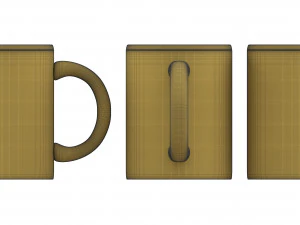 coffee mug red 3D Model