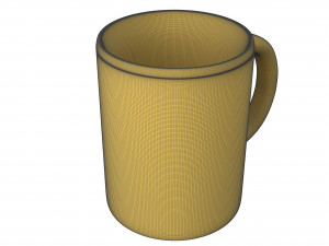 coffee mug red 3D 模型