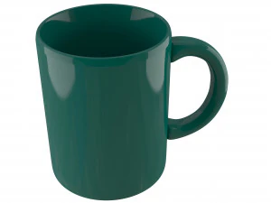 coffee mug dark green 3D Model