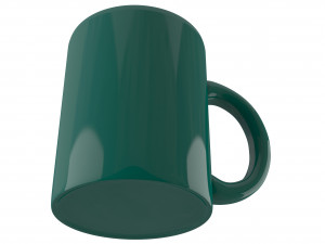 coffee mug dark green Modelo 3D