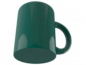 coffee mug dark green 3D Model