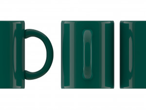 coffee mug dark green Modelo 3D