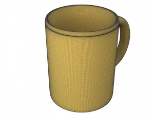coffee mug dark green 3D Model