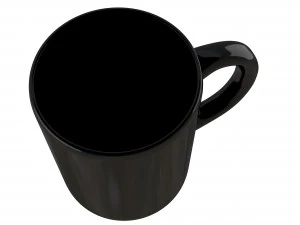 coffee mug black 3D Model
