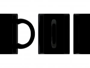 coffee mug black 3D Model