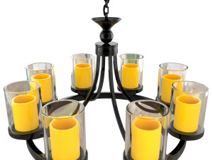 candle chandelier Modelo 3D