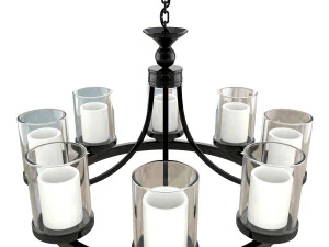 bougie lustre blanc verre de lait Modèle 3D