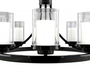 candle chandelier white milk glass 3D Model