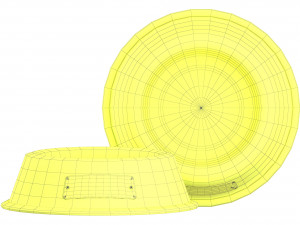 large bowl electric purple Modelo 3D
