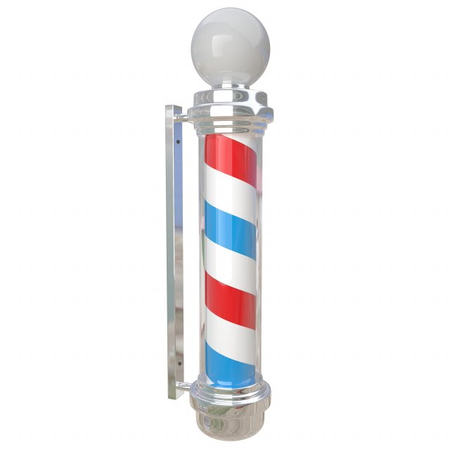 barber shop pole Model 3D .c4d .max .obj .3ds .fbx .stl .blend 
