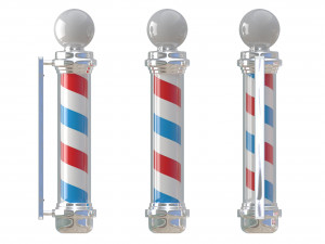 barber shop pole Model 3D