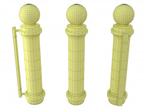 barber shop pole Model 3D