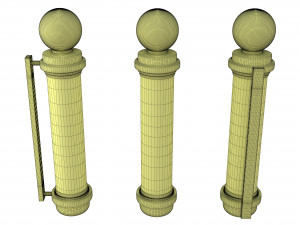 barber shop pole Model 3D