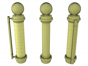 barber shop pole Model 3D