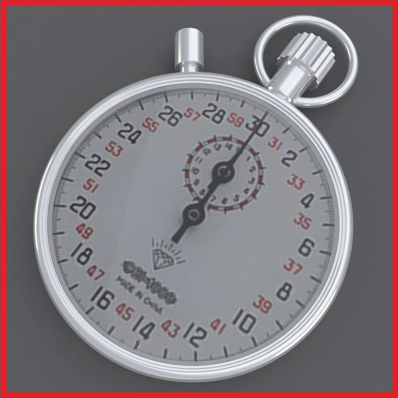 stopwatch 3D Model .c4d .max .obj .3ds .fbx .stl .blend 