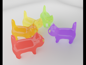 candy cats set Modelo 3D