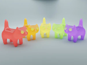 conjunto de gatos doces Modelo 3D