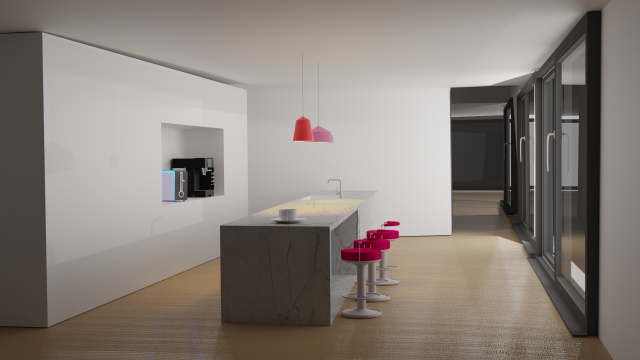 modern kitchen design 3D Model .c4d .max .obj .3ds .fbx .stl .blend 