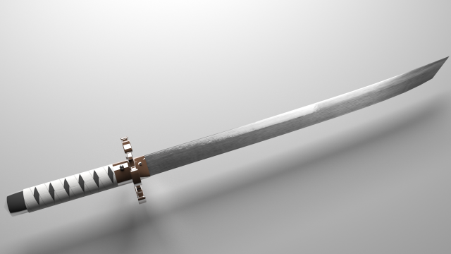 katana sword 3Dモデル .c4d .max .obj .3ds .fbx .stl .blend 