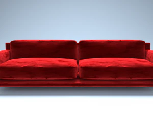 fluwelen bank 3D Model