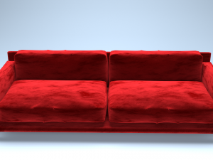 velvet sofa Modello 3D